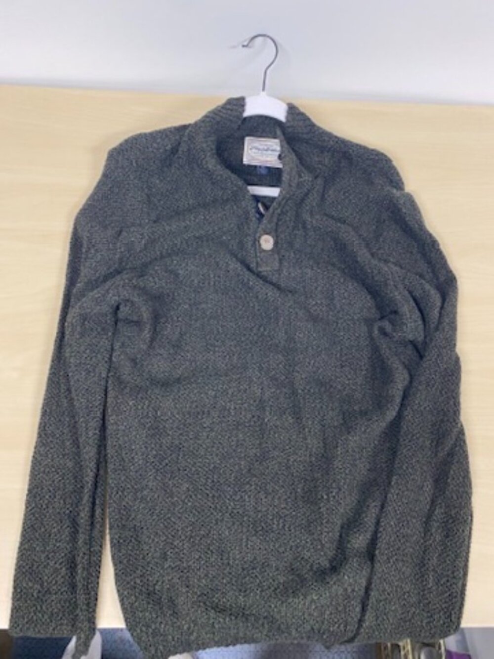 Flag & Anthem Men's Shawl Collar Button Sweater Green M